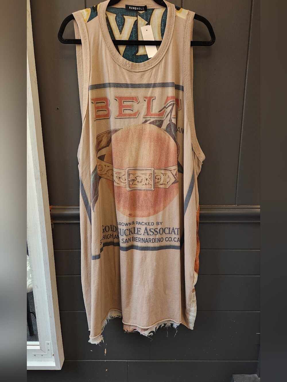 Rundholz Sleeveless Dress w/Vintage Cali Ad Graphics